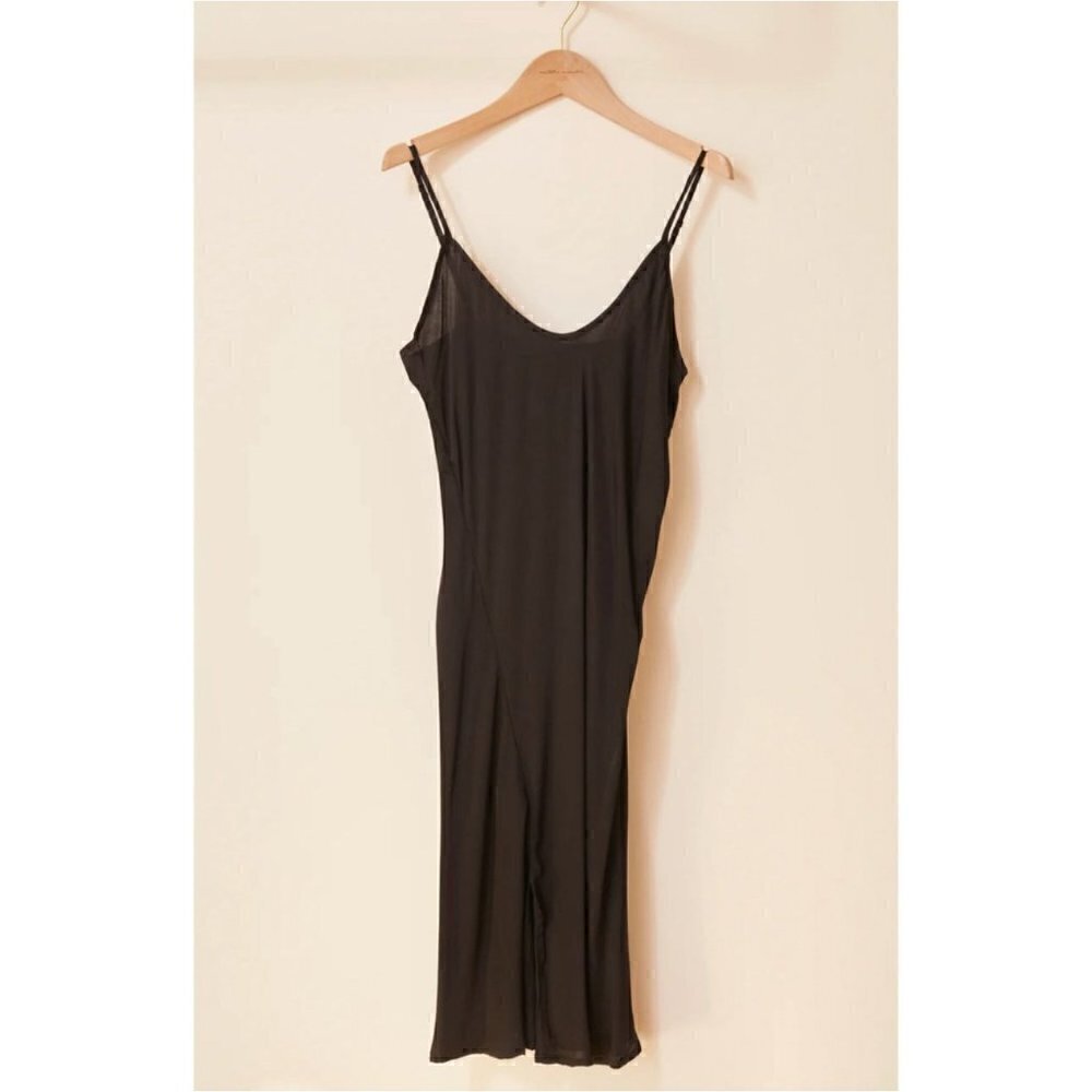 Natalie Martin Grier Black Short Slip Dress - Small